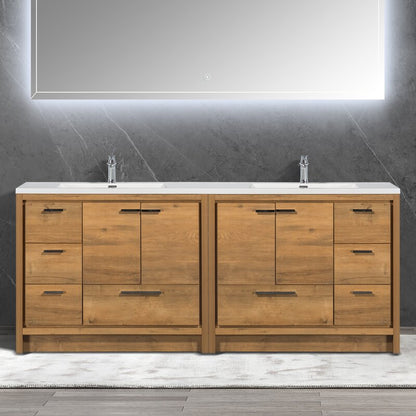 Double Sink Vanities: 83" Double Bathroom Vanity Set
