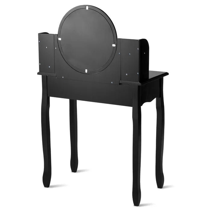 Dressing Table: 29.5'' Wide Vanity Set with Stool and Mirror