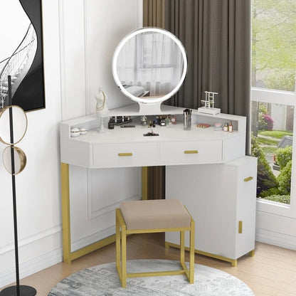 Dressing Table: 40'' Wide Corner Vanity