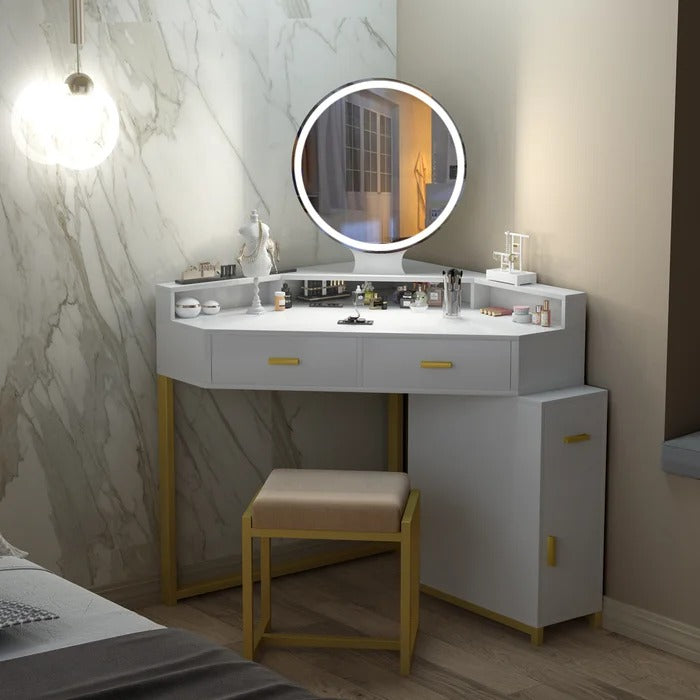 Corner vanity online table