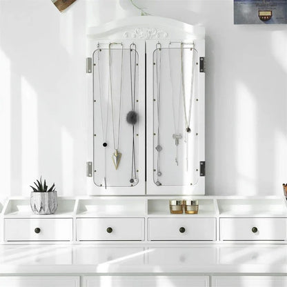 Dressing Table: 43'' Wide Vanity Set with Stool and Mirror