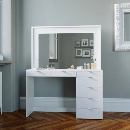 Dressing Table: 47.25'' Wide Vanity with Mirror
