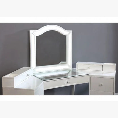Dressing Table: 74.38'' Wide Vanity Set with Stool and Mirror