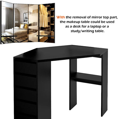 Dressing Table: Mirror Black Dressing Table