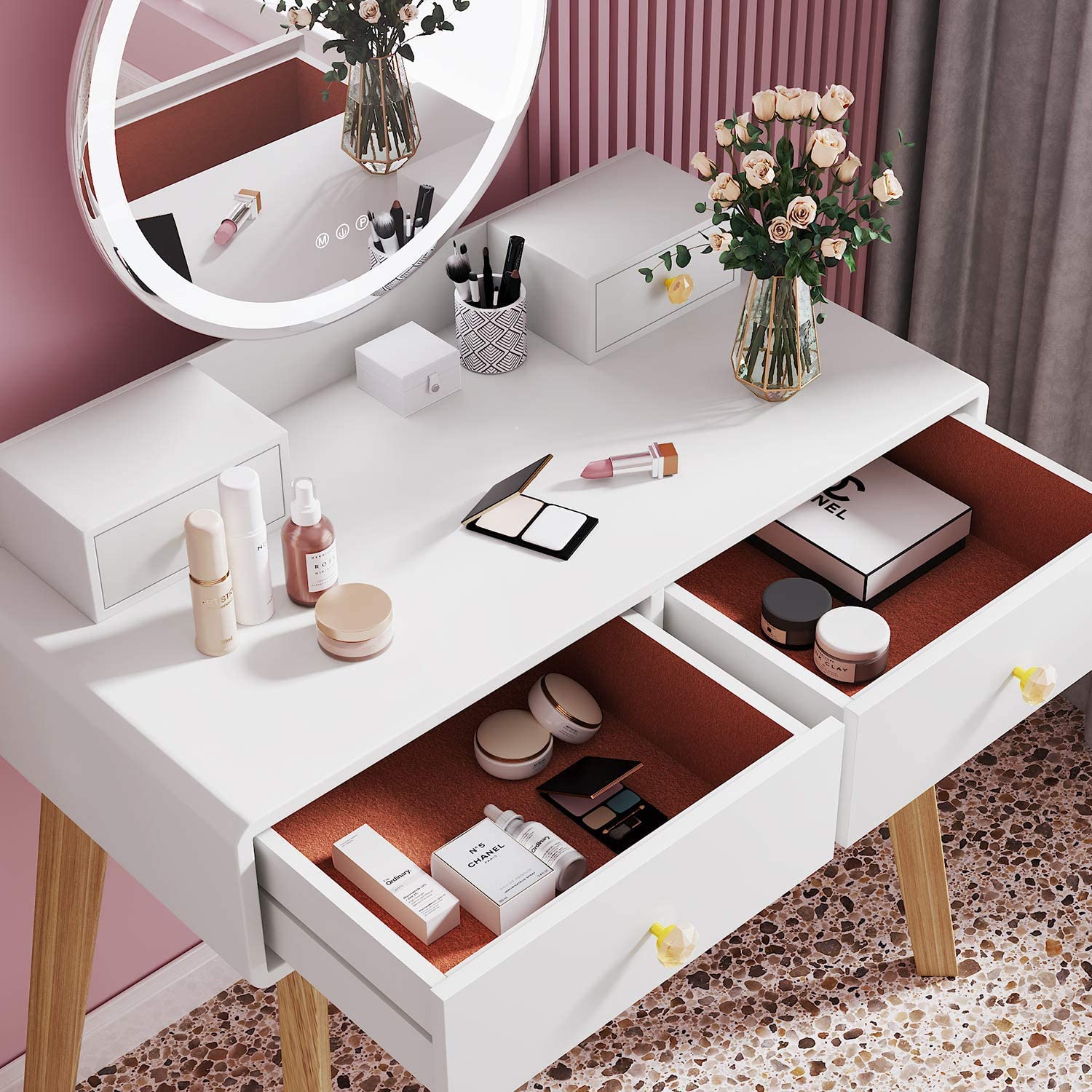 Rounded Dressing Table Dressing Table With Mirror Round Shape