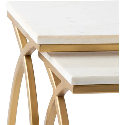 End Tables: Marble Sled End Tables