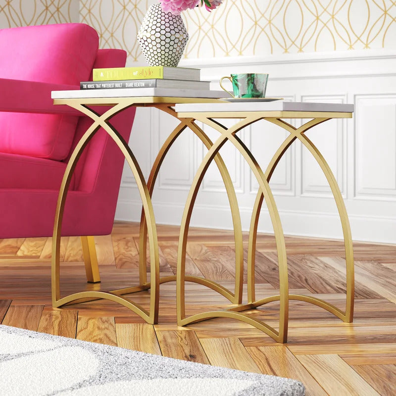 End Tables Marble Sled End Tables