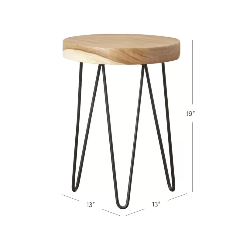 End Tables Solid Wood 3 Legs End Table