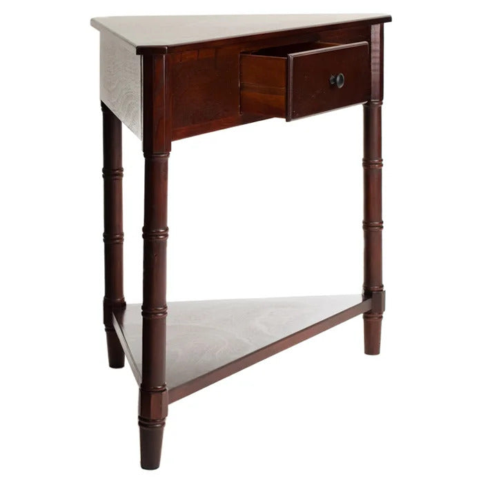 End Tables: Solid Wood 3 Legs End Table with Storage