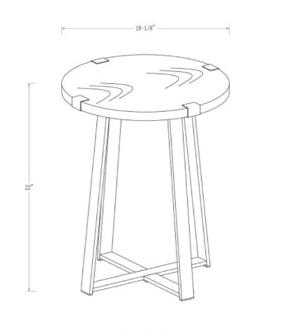 End Tables: Unique Cross Legs End Table