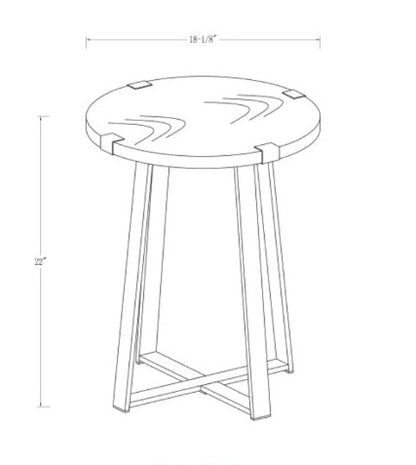 End Tables: Unique Cross Legs End Table