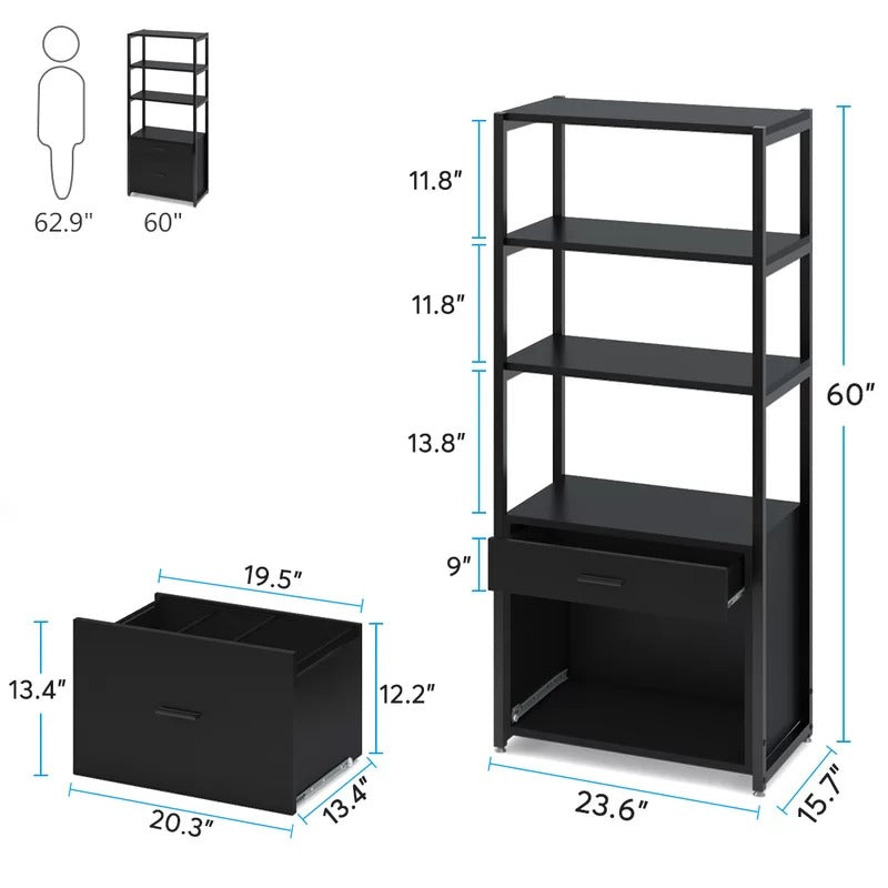 File Cabinet : 23.6'' Wide 2 -Drawer Vertical Filing Cabinet