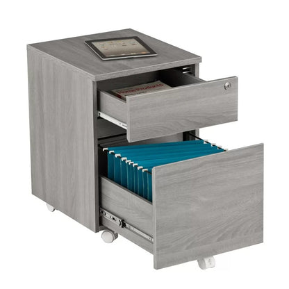 File Cabinets : 15.75'' Wide 2 -Drawer Mobile Vertical Filing Cabinet