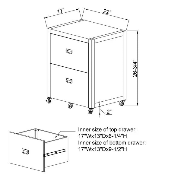 Standard file deals drawer size