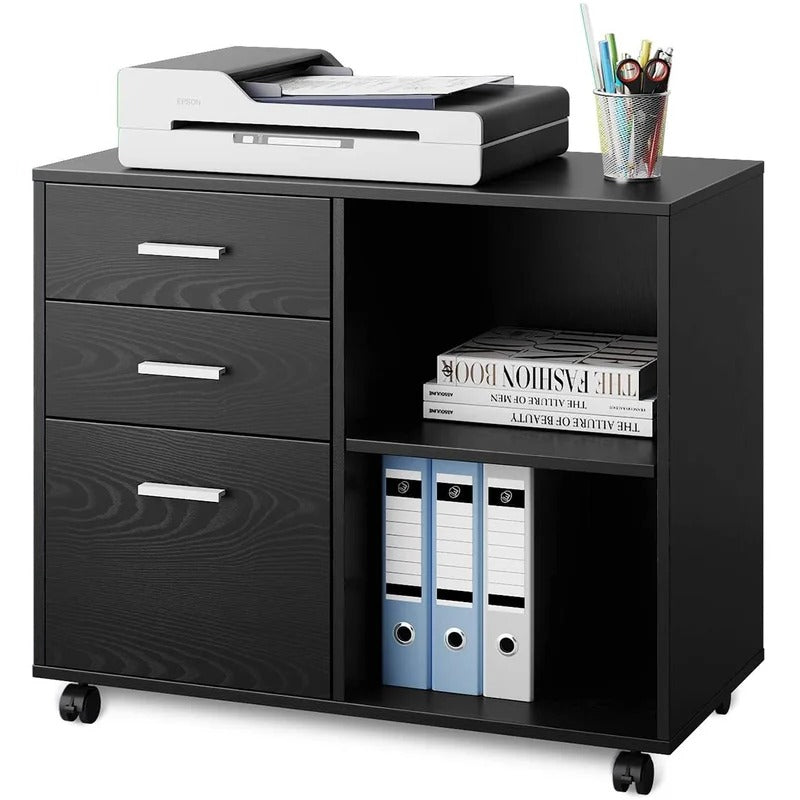Filing Cabinet : 32'' Wide 3 -Drawer Mobile Lateral File Cabinet