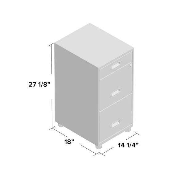 Filing Cabinet : Bots Mobile 3-Drawer Vertical File Cabinet
