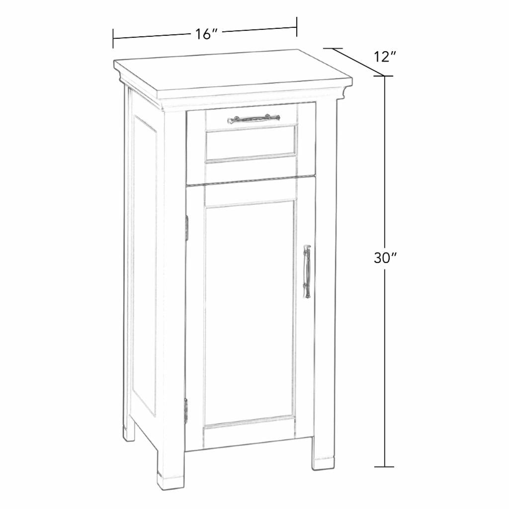 Floor Cabinets: 1 Door Bathroom Floor Cabinet