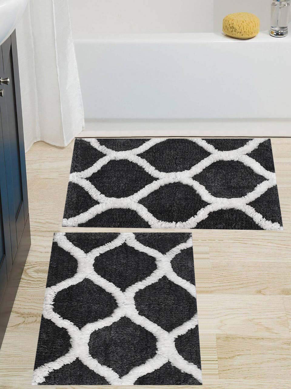 Floor Mats: Glorious Super Soft Microfiber Designer Anti Slip Bathmat