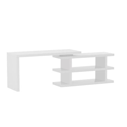 Folding Table: Reversible L-Shape Computer Desk Folding Study Table