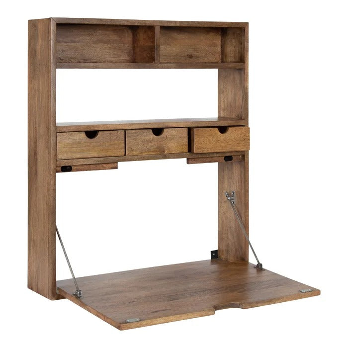 Folding Table: Solid Wood Floating Desk