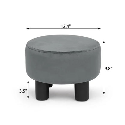 Foot Stool: 12.4'' Wide Round Footstool Ottoman