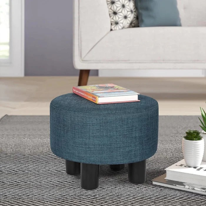 Foot Stool: 12.4'' Wide Round Footstool Ottoman