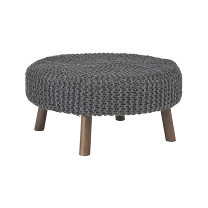 Foot Stool: 30'' Wide Round Cocktail Ottoman