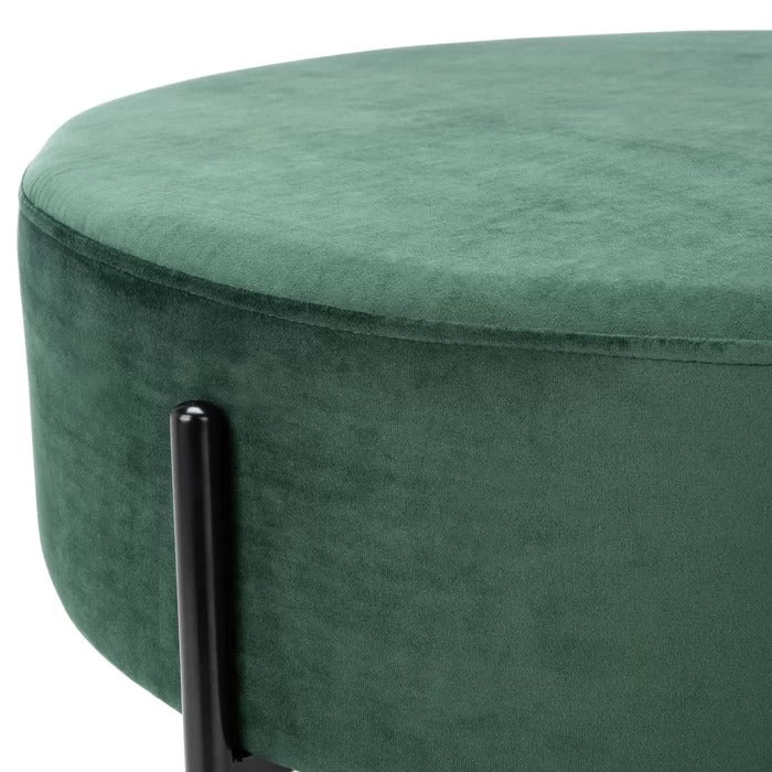 Foot Stool: 31.5'' Wide Velvet Round Cocktail Ottoman