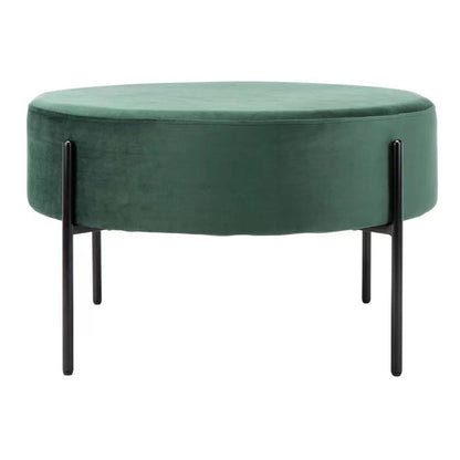 Foot Stool: 31.5'' Wide Velvet Round Cocktail Ottoman