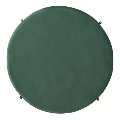 Foot Stool: 31.5'' Wide Velvet Round Cocktail Ottoman