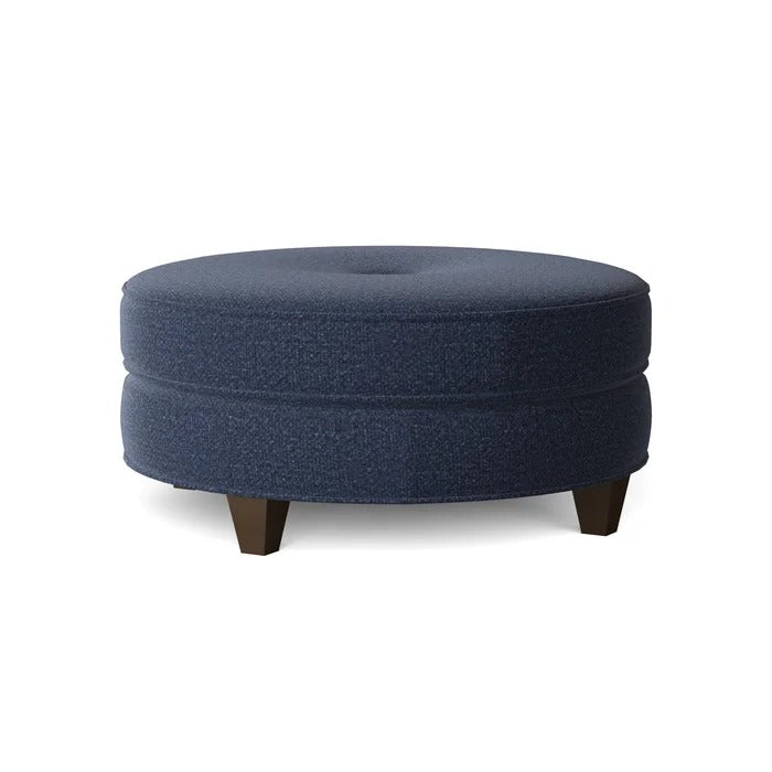 Foot Stool: 36'' Wide Tufted Round Cocktail Ottoman