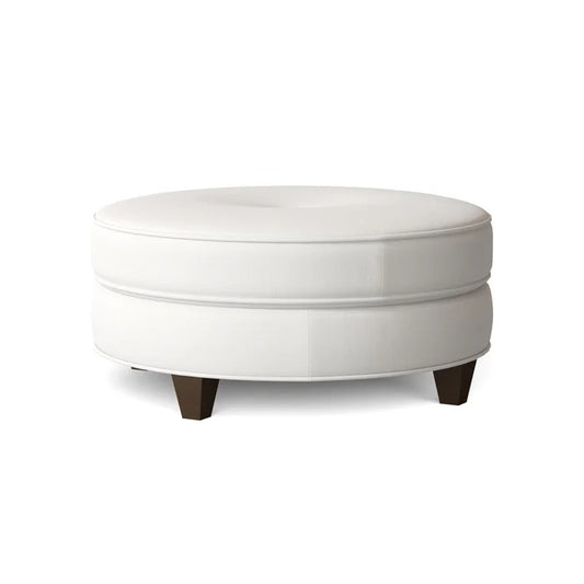 Foot Stool: 36'' Wide Tufted Round Cocktail Ottoman