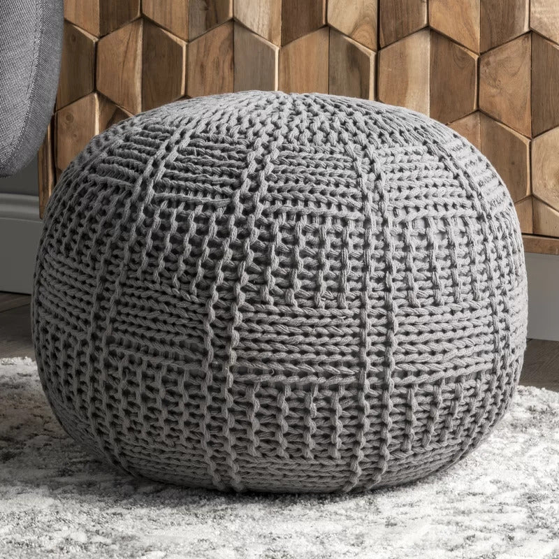 Foot Stool : Round Pouf Ottoman