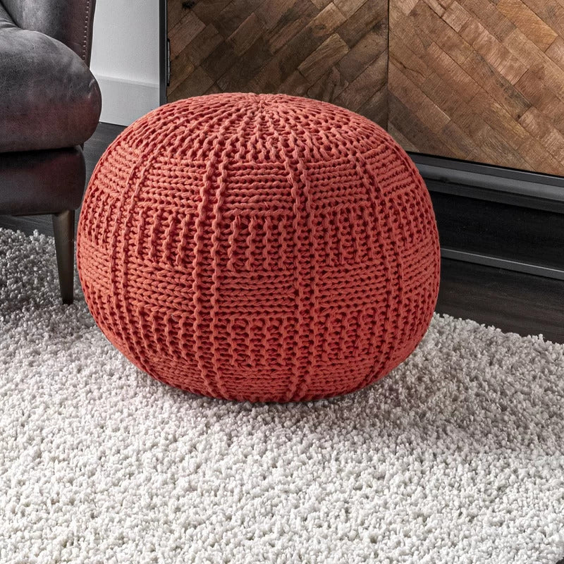 Foot Stool : Round Pouf Ottoman