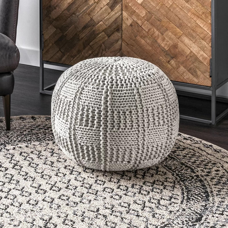 Foot Stool : Round Pouf Ottoman