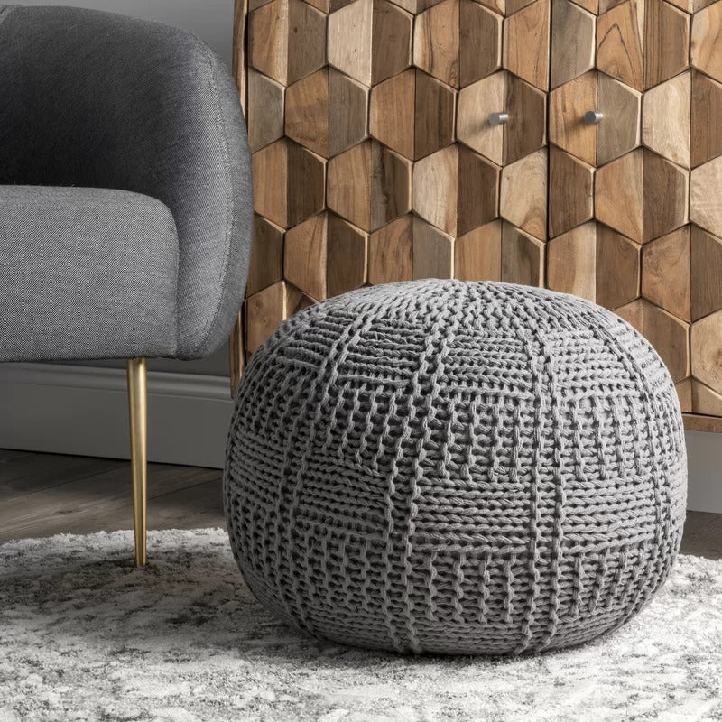 Foot Stool : Round Pouf Ottoman