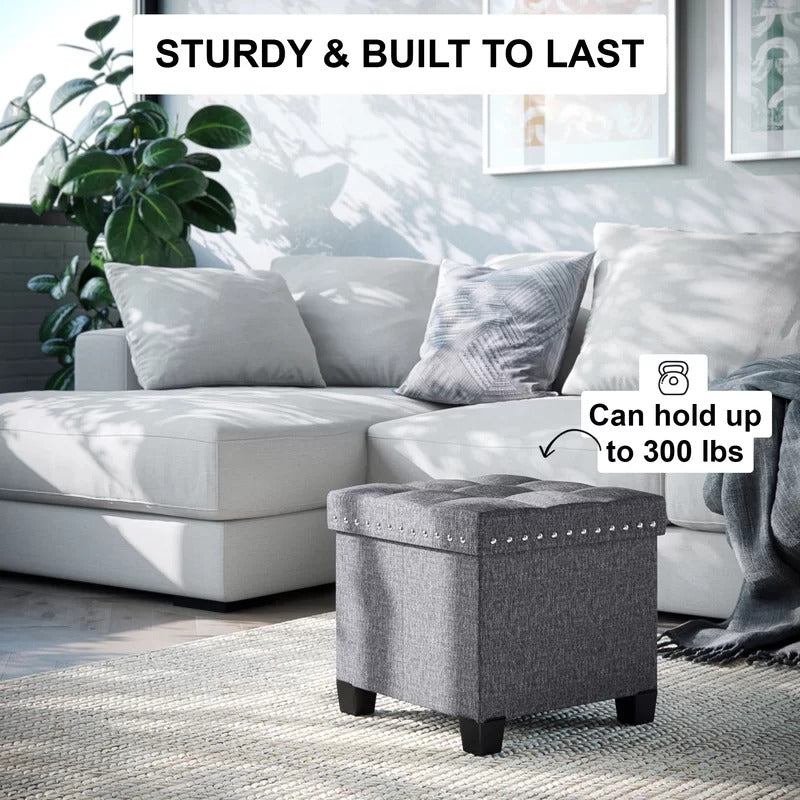 Foot Stool: 334.63'' Wide Tufted Square Cocktail Ottoman – GKW Retail