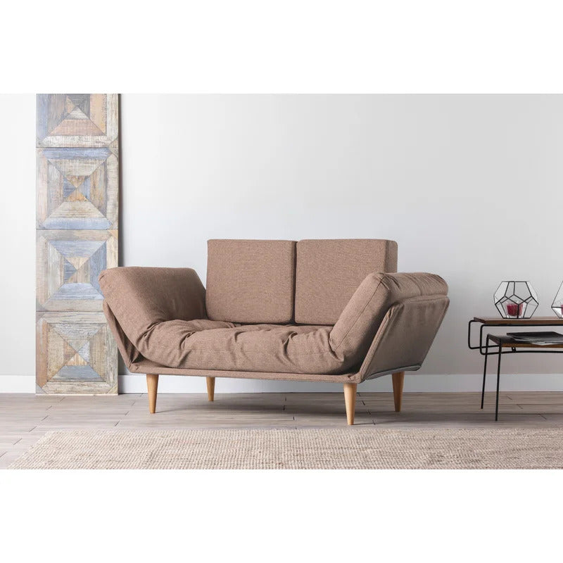 Futon: 72" Wide Back Convertible Sofa