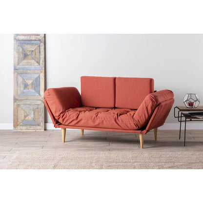 Futon: 72" Wide Back Convertible Sofa