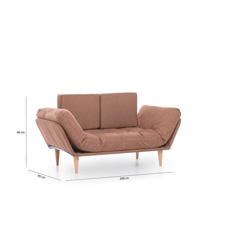 Futon: 72" Wide Back Convertible Sofa