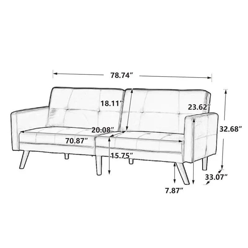 Futons: Futon Sofa Bed Convertible Sleeper Sofac