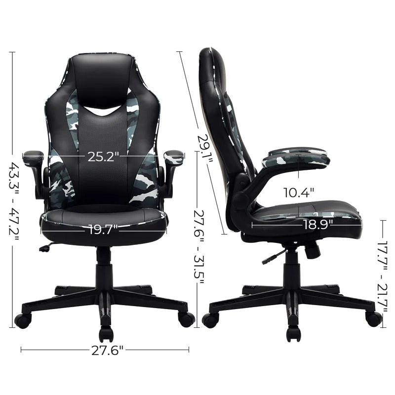 Gaming Chair: Classic Black PC and Racing Chair