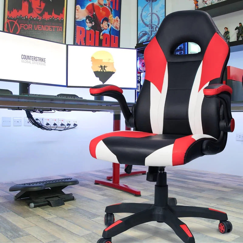 Gaming Chair: Faux Leatherette PC & Racing Game Chair