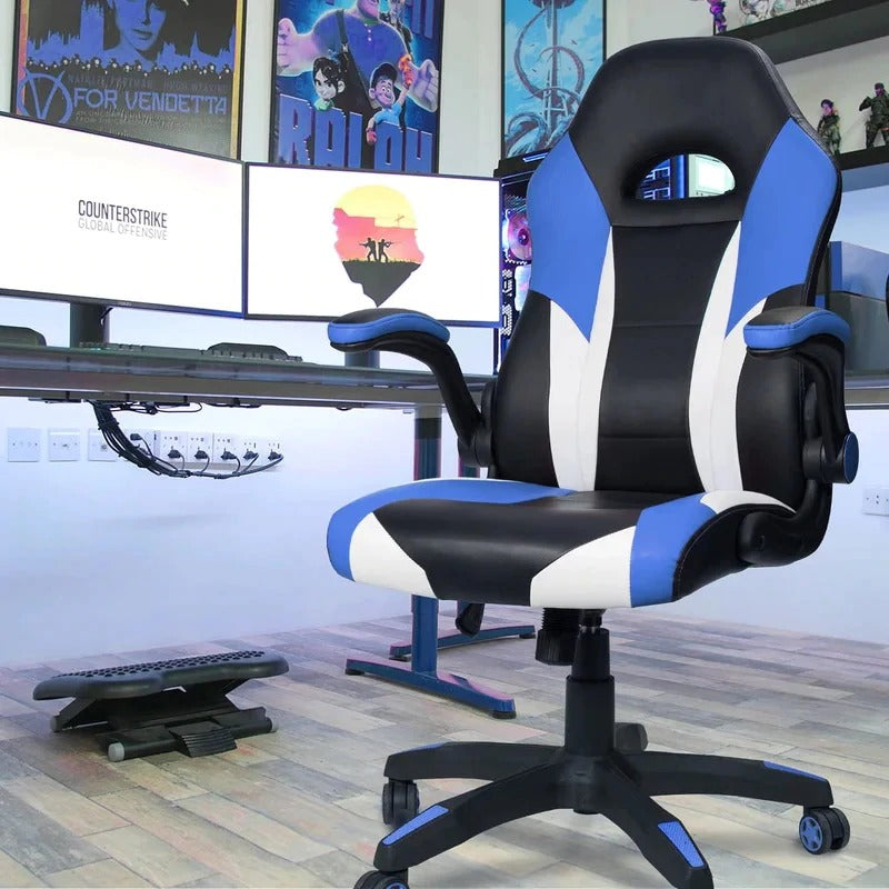 Gaming Chair Faux Leatherette PC & Racing Game Chair