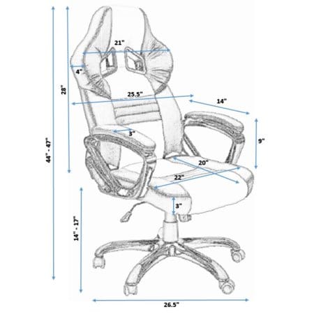 Gaming discount chair drawing