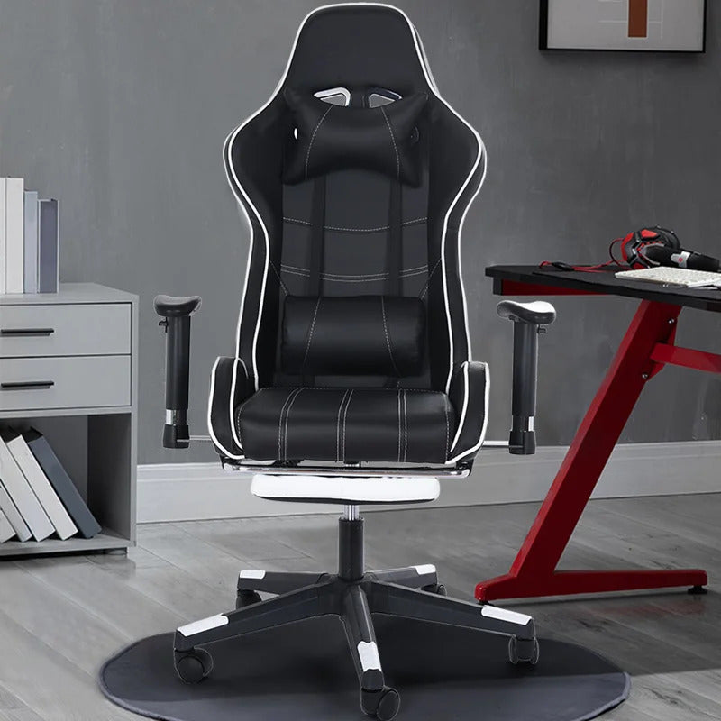 Gaming Chair: PC & Racing Game Chair with Footrest