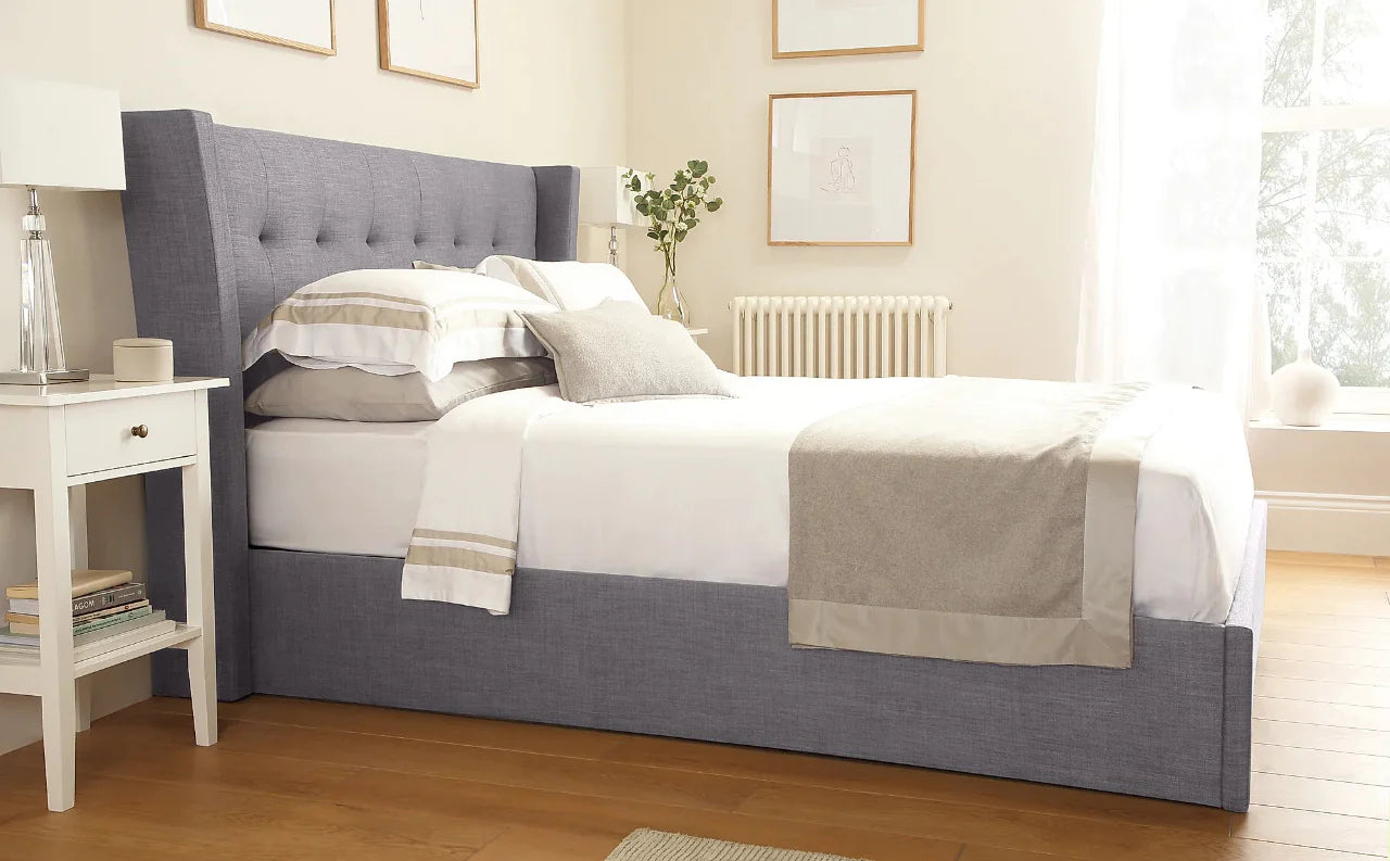Double Bed: Kenle Fabric Double Hydraulic Bed