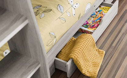 Bunk Bed: Midsleeper  Bunk Bed with Storage Single Bed