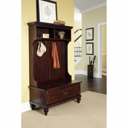 Hall Trees: Hall Tree with Storage Bench - Espresso