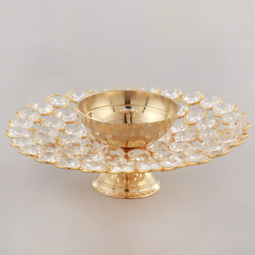 Home Decor : Akhand Diya Brass Oil Puja Lamp for Home Office